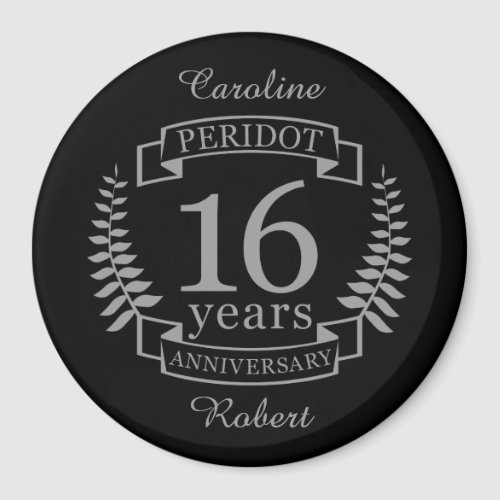 Silver Traditional wedding anniversary 16 years Magnet