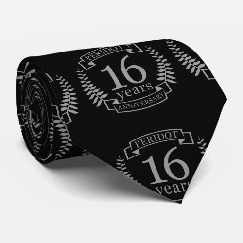 Silver Traditional wedding anniversary 16 years Neck Tie