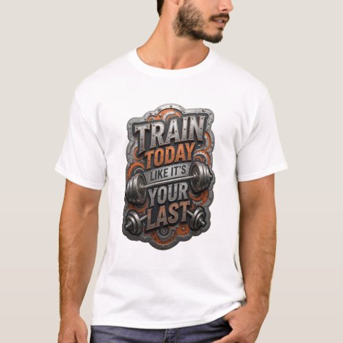 Silver TRAIN TODAY LIKE IT'S YOUR LAST Custom Tee