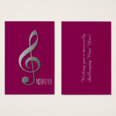 "silver" treble clef cards, giftwrap (Front & Back)