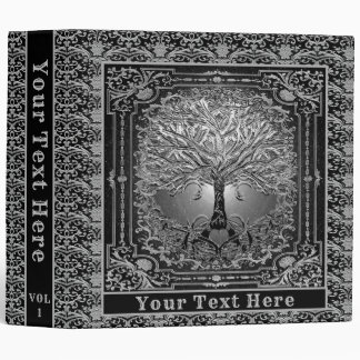 Silver Tree of Life Add Text 3 Ring Binder