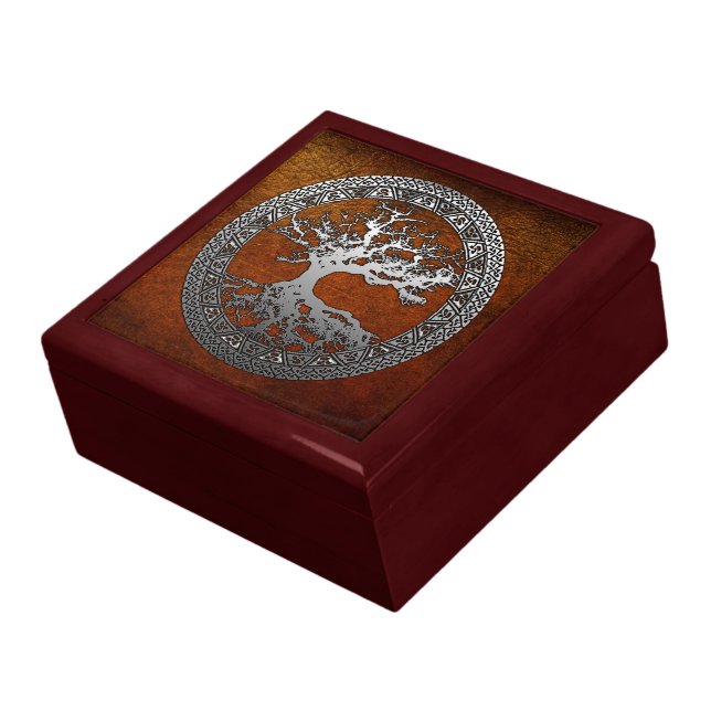 Silver Tree of Life Keepsake Box (Side)