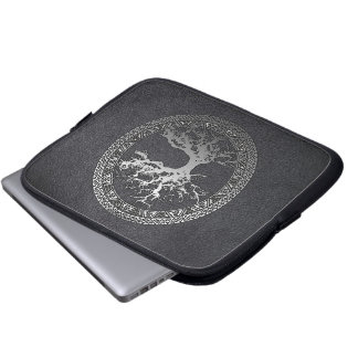 Silver Tree of Life Laptop Sleeve