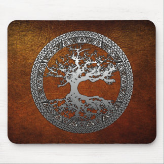 Silver Tree of Life Mouse Pad