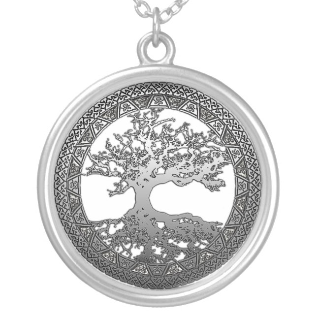 Silver Tree of Life Silver Plated Necklace (Front)