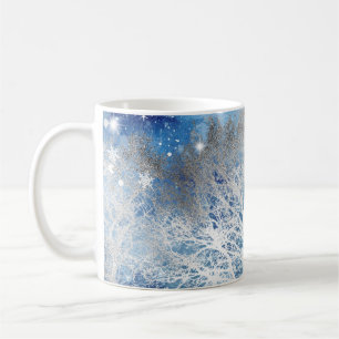 Silver Trees Winter Sublimations Coffee Mug