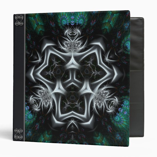 Silver Triadz Fractal Art Avery Binder (Front/Inside)