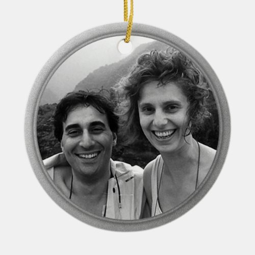 Silver Trim Photo Ornament