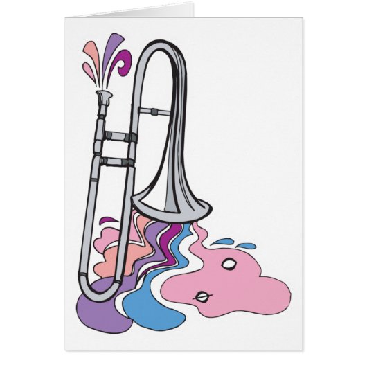 silver trombone design cards (Front)