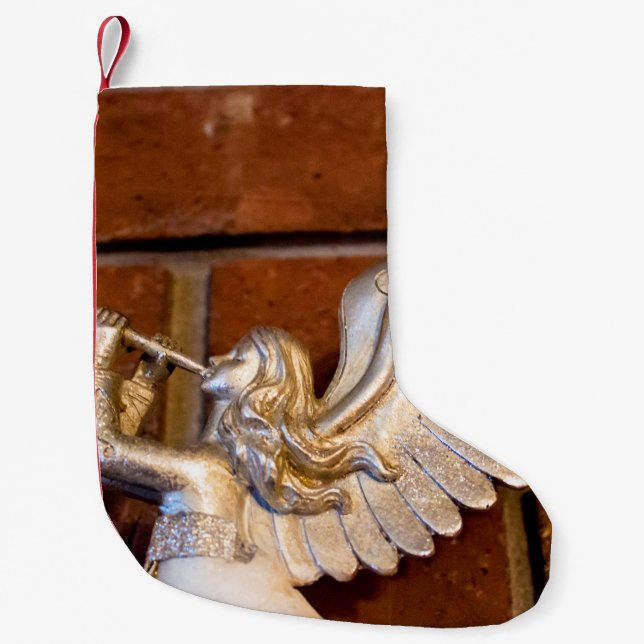 Silver Trumpet I Small Christmas Stocking (Front)