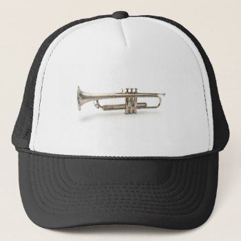 Silver Trumpet Trucker Hat by The_Everything_Store at Zazzle