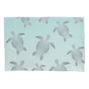 Silver Turtles Beach Style Pillowcase