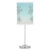 Silver Turtles Beach Themed  Table Lamp (Back)