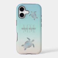 Silver Turtles Initials Your Name