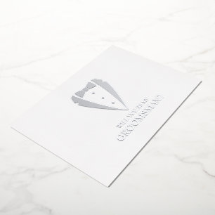 Silver Tuxedo Suit Personalized Groomsman Proposal Foil Invitation