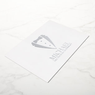 Silver Tuxedo Suit Personalized Groomsman Proposal Foil Invitation