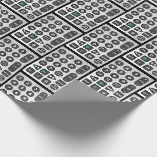 silver tv remote controller wrapping paper