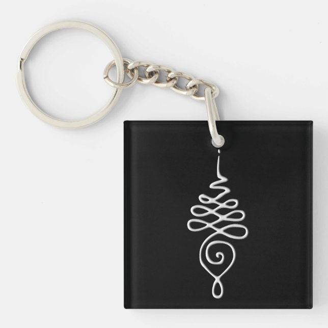 Silver Unalome Keychain (Front)