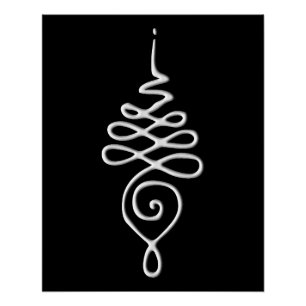 Silver Unalome Poster