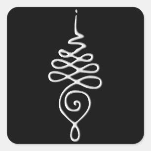 Silver Unalome Square Sticker