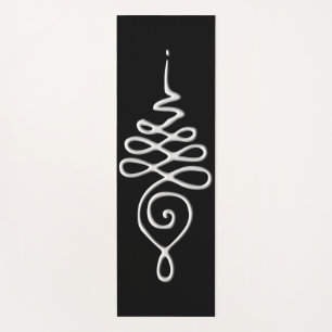 Silver Unalome  Yoga Mat