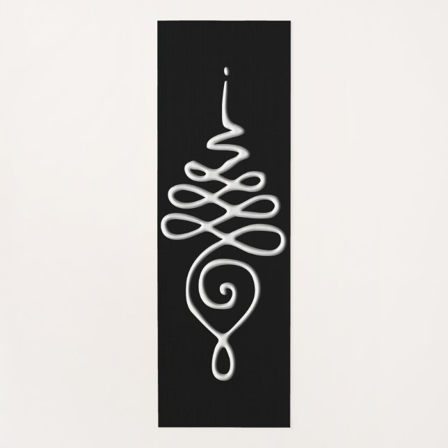 Silver Unalome  Yoga Mat (Front)