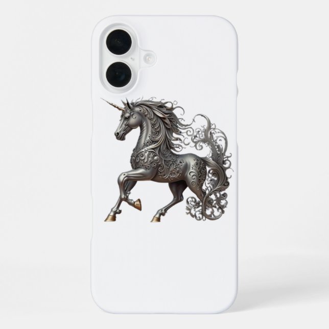 SILVER UNICORN IPHONE CASE (Back)