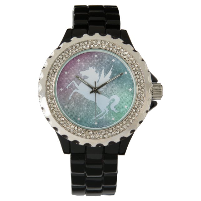 Silver Unicorn on Sparkle Watch (Front)