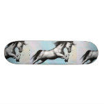 Silver Unicorn Skateboard Deck