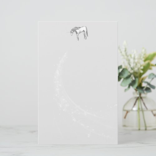 Silver Unicorn Stationery