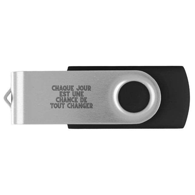 Silver usb key flash drive (Back)