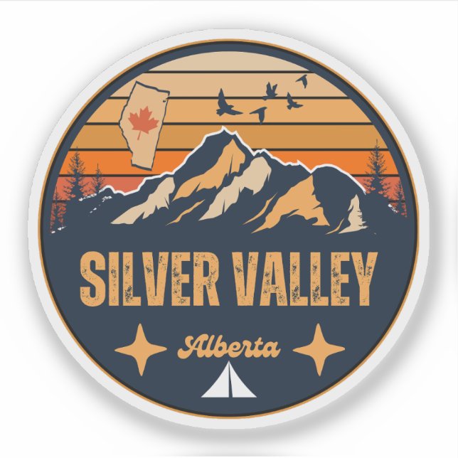 Silver Valley, Alberta Sticker (Front)