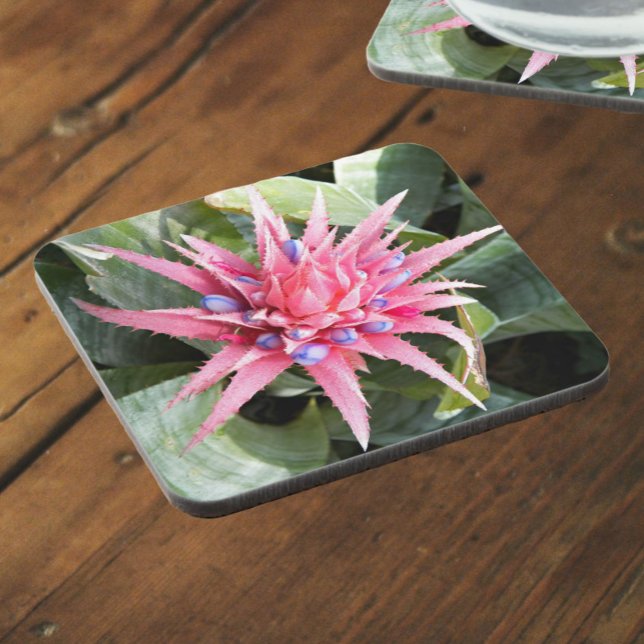 Silver Vase Plant Bloom Floral Beverage Coaster (In Situ)