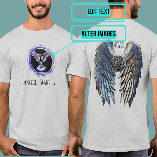 Silver Warrier Angel Wings T_Shirt