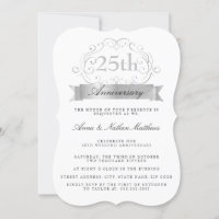 Silver Wedding 25th Anniversary Invite