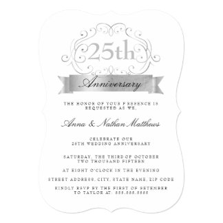 25th Wedding Anniversary Invitations, 2100+ 25th Wedding Anniversary ...