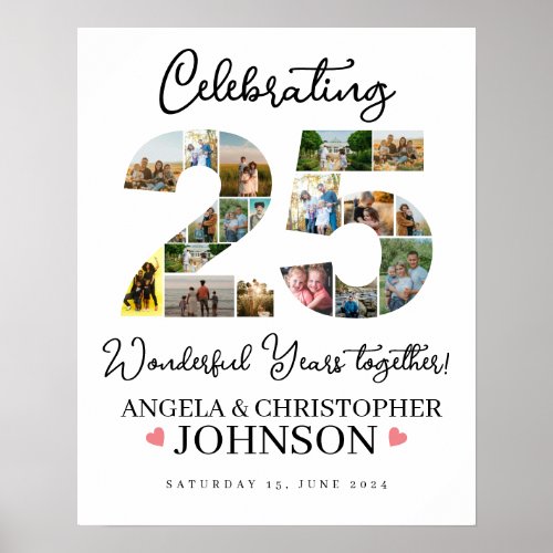 Silver wedding 25th Wedding Anniversary  Poster