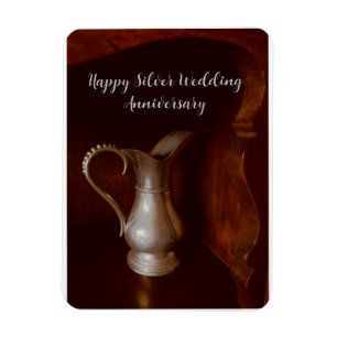 Silver Wedding Anniversary 25 years congratulation Magnet