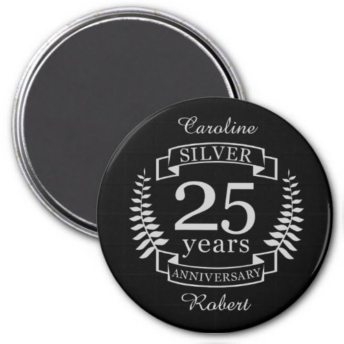 Silver wedding anniversary 25 years magnet