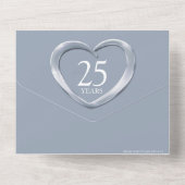 Silver wedding anniversary 25 years party event all in one invitation (Back)