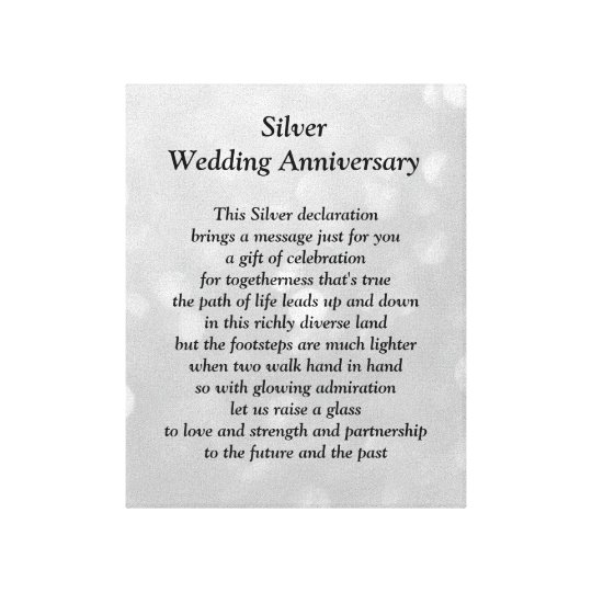 Silver Wedding Anniversary Canvas Zazzle Com