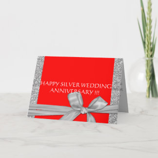 SILVER WEDDING ANNIVERSARY CARD