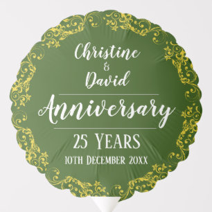 Silver Wedding Anniversary Commemorative Balloon