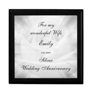 Silver Wedding Anniversary Gift Box