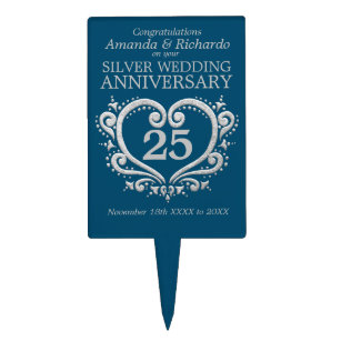25th Anniversary Cake Toppers Zazzle