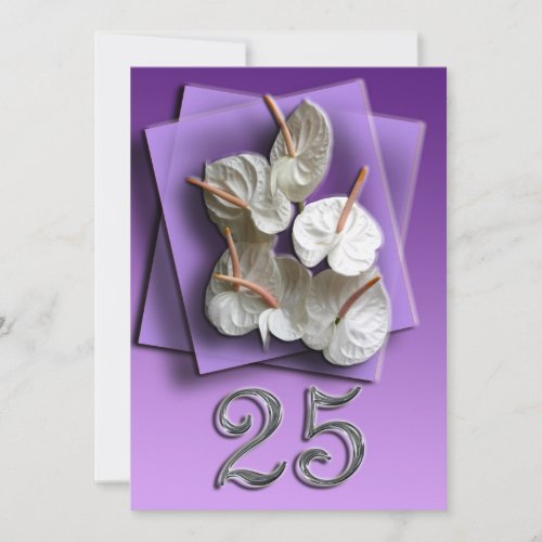 Silver Wedding Anniversary Invitation