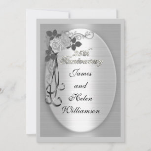 Silver wedding anniversary Invitation