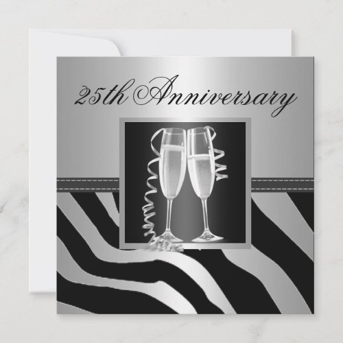Silver Wedding Anniversary Personalized Announcement