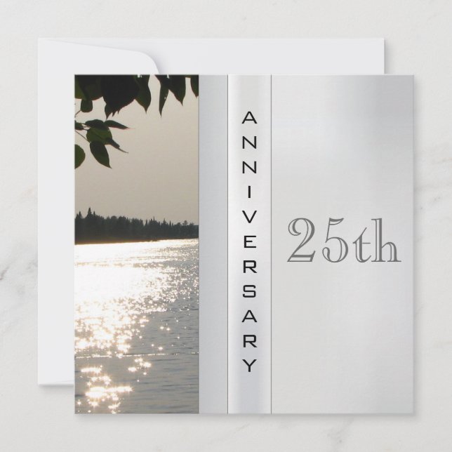 Silver Wedding Anniversary Invitation (Front)