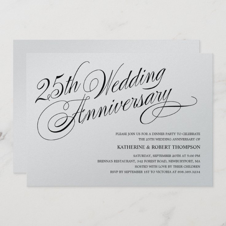 Silver Wedding Anniversary Invitations Rac69179bd428449ca9f99f611379ab48 Tcwi9 736 